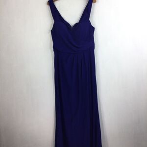 XSCAPE Women Sweetheart Wrap Sleeveless Full-Length Gown Maxi Dress Blue 20W NWT